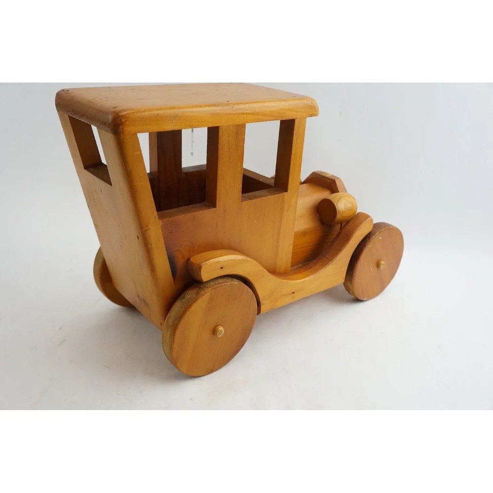 Different‎ Drummer Wooden Toy Car Solon Maine Handmade Pine Vintage Ford Model T